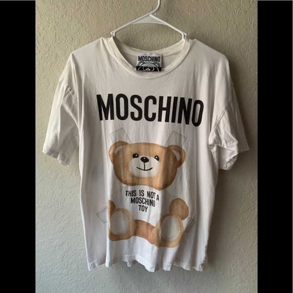 Moschino Tops - Moschino Couture White Teddy Bear Printed Cotton Short Sleeve T-Shirt size : XXS